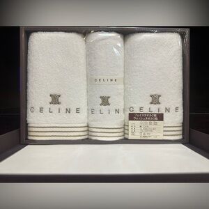 Authentic set of 3 Celine Hand Towels
